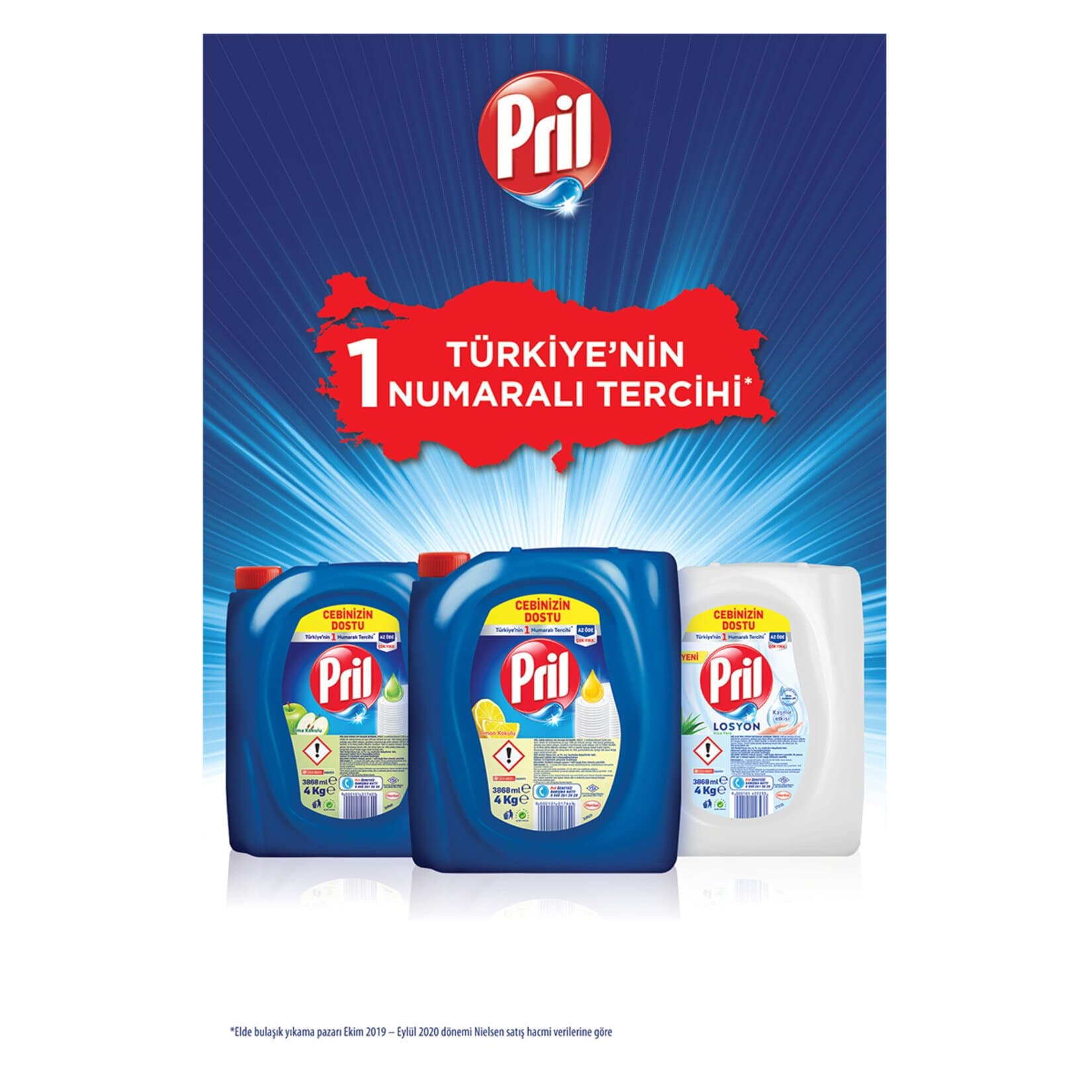 Pril Bulaşık Deterjanı 4 Lt. (Limon) 2
