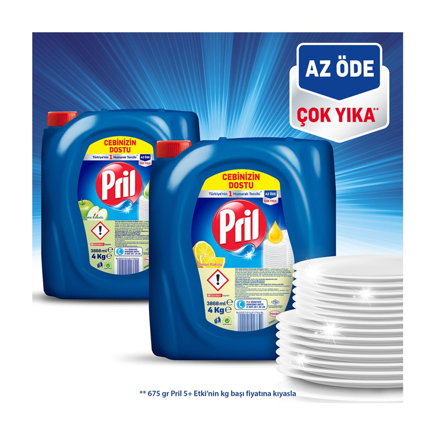 Pril Bulaşık Deterjanı 4 Lt. (Limon) 3